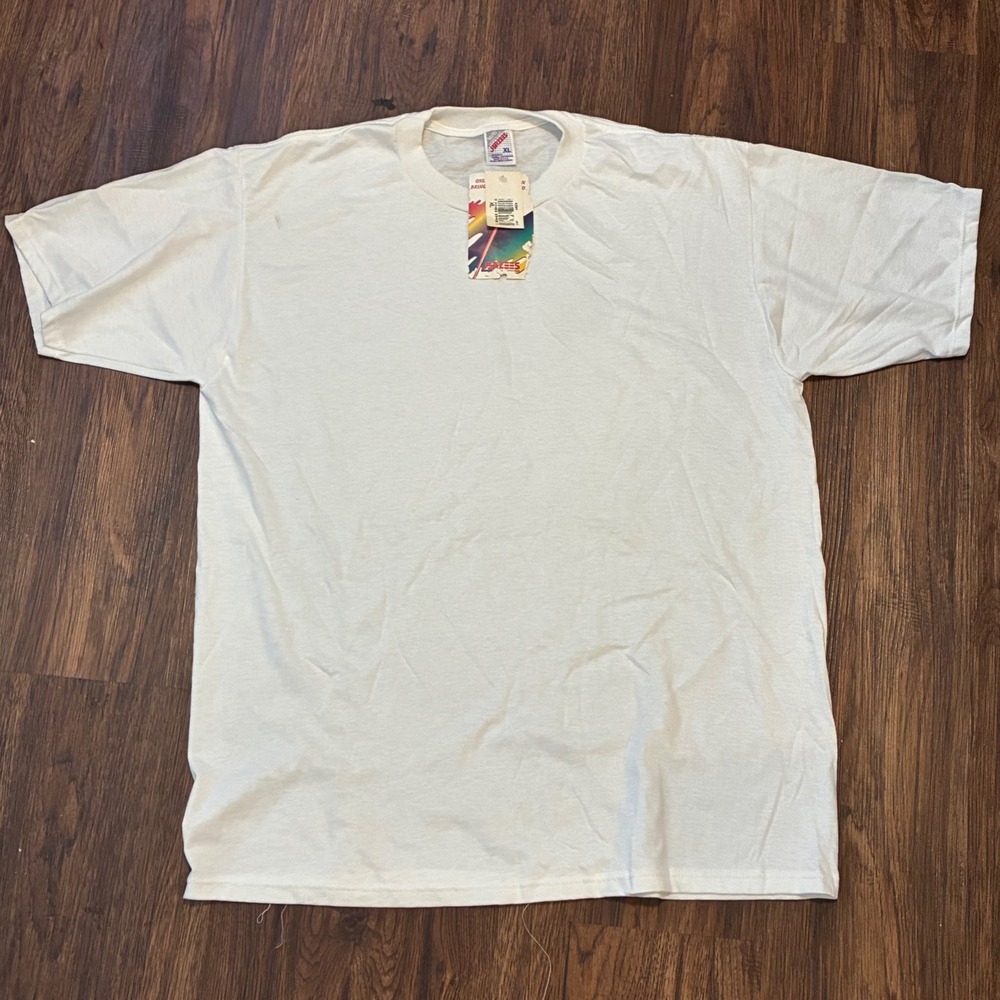 Vintage Jerzees Blank White T-Shirt USA Made NWT XL